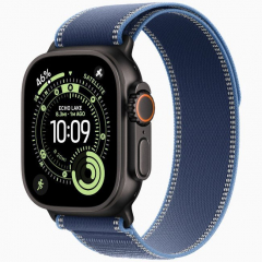 Apple Watch Ultra 3 GPS + Cellular, 49 мм Black Titanium Case with Blue/Bright Blue Trail Loop, L