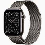 Apple Watch Series 11 GPS + Cellular, 46 мм Slate Titanium Case with Slate Milanese Loop