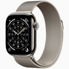 Apple Watch Series 11 GPS + Cellular, 46 мм Natural Titanium Case with Natural Milanese Loop
