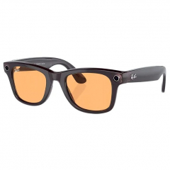 Умные очки Ray-Ban Wayfarer Shiny Rebel Black/Amber